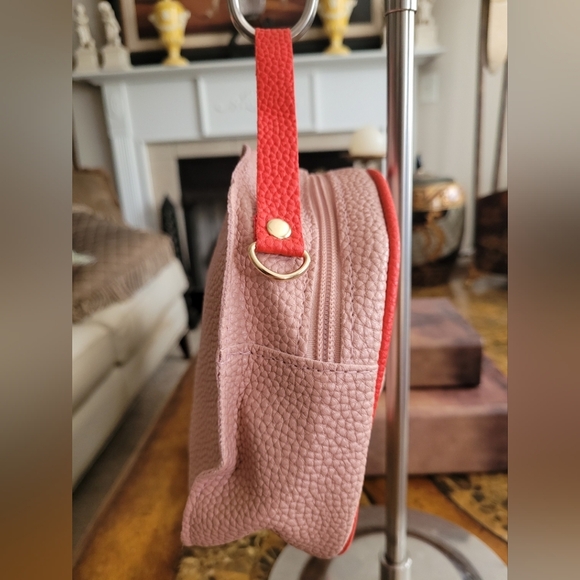 Pink Crossbody/backpack Bag with Cherry Detail - Picture 4 of 6